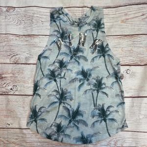 VS PINK Retired Raw Cut Bling Tank Top XS